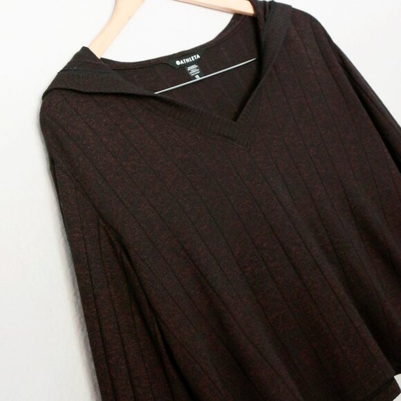 Athleta Harmony Pose Hoodie Sweatshirt Dark Mahogany Heather Size XS SOFT $79 - Picture 15 of 16